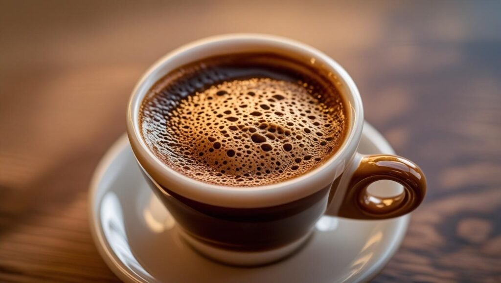 "espresso shot crema high pressure"