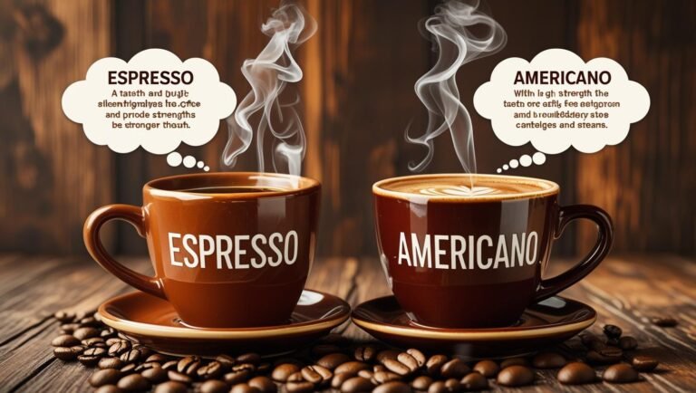 espresso and americano side by side